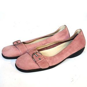 Dusty Rose Leather Ballet Flats - "Two Fairy" from Aerosoles - Size 7 M